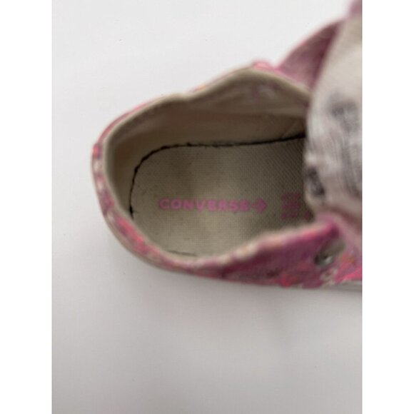 Converse Chuck Taylor All Star Toddler Size 5 Pink Ditsy Floral Flowers Peony - Picture 7 of 8